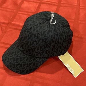 Michael Kors Women Hat Black MK logo One Size